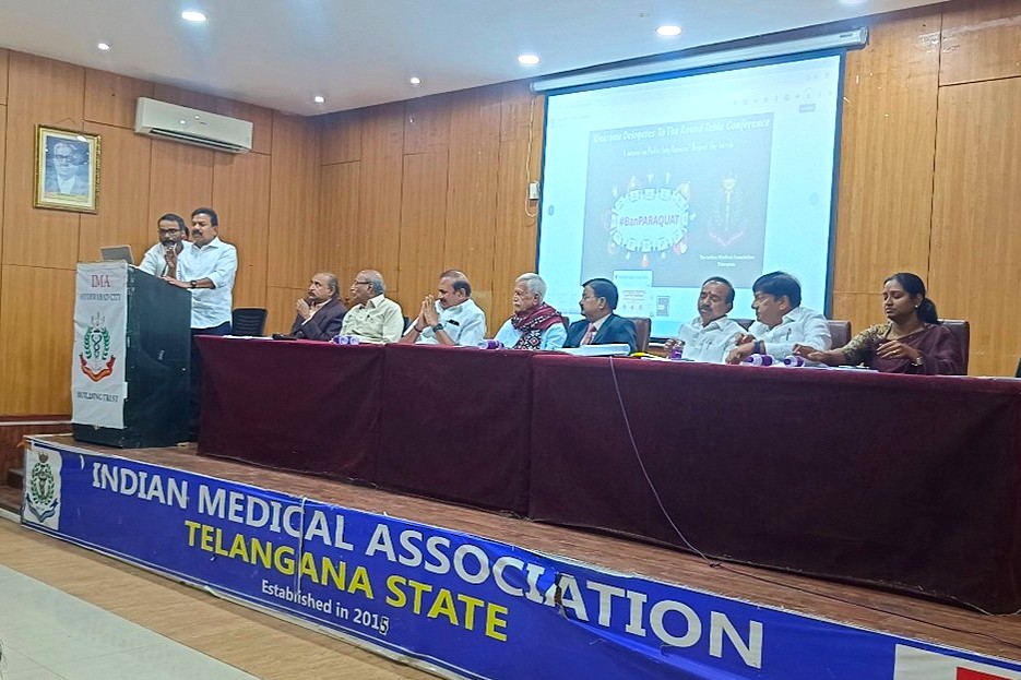 Experts and leaders come together at the Indian Medical Association, Telangana, in March 2026 to address the urgent threat of paraquat.