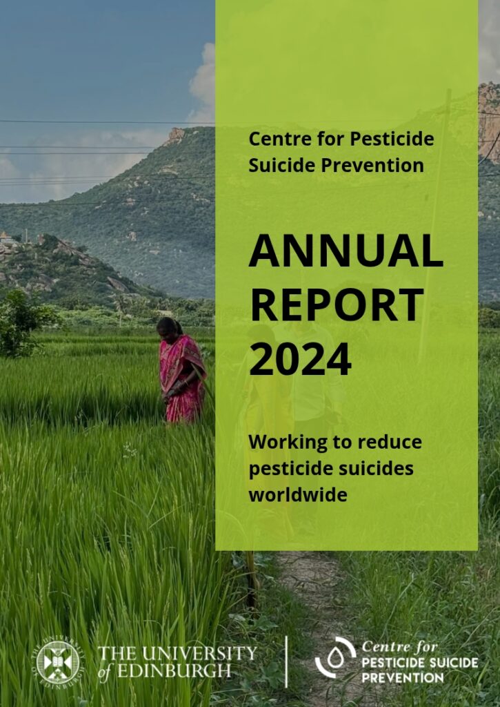 Front cover of the Centre for Pesticide Suicide Prevention annual report